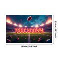 thumbnail image 2 of Football Themed Background Banner with Flaming Football Helmets and Touchdown Text, for Sports Parties Tailgating Events Fan Gatherings Decorations Backdrops, 2 of 3