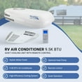 thumbnail image 2 of Open Box RecPro RV Air Conditioner 9.5K BTU Cooling Unit with Remote, White, 2 of 7