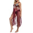 thumbnail image 4 of VISgogo - Bikini para mujer, sin mangas, para playa, con borlas caladas, vestido de verano VISgogo  moda, 4 of 7