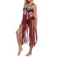 thumbnail image 4 of VISgogo - Bikini para mujer, sin mangas, para playa, con borlas caladas, vestido de verano VISgogo  moda, 4 of 7