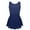 Navy Blue, variant on YEAHDOR Kids Girls Shiny Rhinestones Tulle Back Ballet Dance Leotard Skating Dress White 14