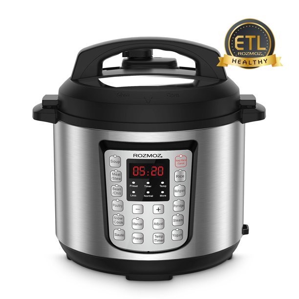 Rozmoz 12in1 Electric Pressure Cooker Stainless Steel Pot, Slow
