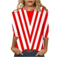 thumbnail image 1 of HKEJIAOI Hauts à Manches 3/4 pour Femmes Slim Fit Imprimé Floral Summer Blouse S, 1 of 1