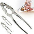 thumbnail image 4 of Stainless Steel Nutcracker Sheller Walnut Nut Cracker Chestnut Clip Quick Almond Pecan Kitchen Gadgets Food Cracker Nuts Opener Tool for Hazelnuts/Pecans/Peanuts/Pistachio, 1Pc(Silver,5.8x1.4"), 4 of 6