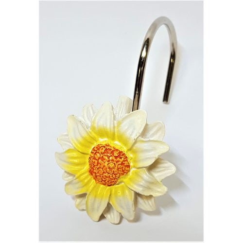 Ben and Jonah Daisy Shower Curtain Hooks (Set of 12)