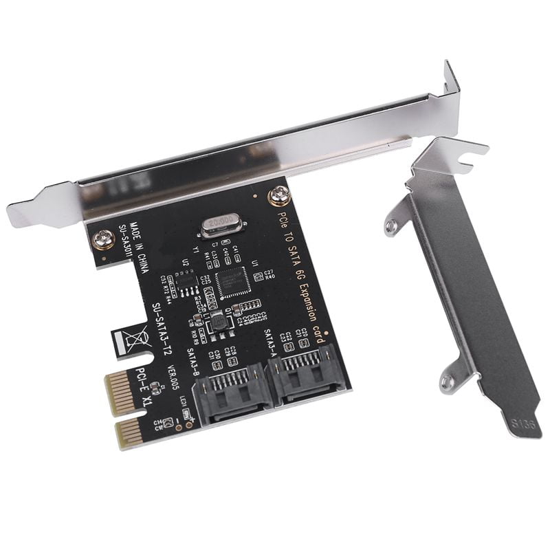 3 Port PCIe SATA III 6GBs Internal Adapter with Dual M.2 Adapter QNINE 5 in 1 PCIe SATA Card Support 2280/2260/ 2242/2230 Host Controller Express Card