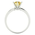 thumbnail image 4 of Clara Pucci 14K White Gold 1ct Citrine Solitaire Ring for Women, 4 of 8