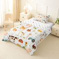 thumbnail image 2 of Manfei Watercolor Farm Twin Comforter Sets, Rustic Cow Animal Bedding Set, White, Polkadot Reversible, 2 Pieces, 1 Comforter and 1 Pillowcase, 2 of 7