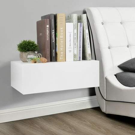 Table De Chevet Flottante Murale Moderne Khall Avec Etagere De Table De Chevet Avec Tiroir Blanc Etagere De Table Flottante Walmart Canada