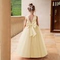 thumbnail image 3 of Girls Christmas Party Dress Style Solid Color Sleeveless Mesh Birthday Dress with Round Neck, Soft Polyester Blend for Summer and Holiday Celebrations, 3 of 5