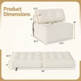thumbnail image 4 of Giantex Convertible Folding Sofa Bed, Fold Out Sleeper Chair, Floor Sofa for Bedroom, Beige, 4 of 9