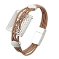 thumbnail image 4 of Pulsera multicapa jinwen Cuero PU Trenzado, 4 of 8