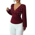 thumbnail image 1 of Womens Thermal Tops, Solid Color Long Sleeve Double Sided Fleece Half High Collar Base Layer, Women's Thermal Top, 1 of 5