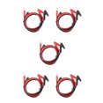 thumbnail image 3 of kurtrusly 2 Pieces Professional Multimeter Test Line Portable PVC Copper Negative Positive Tester Probe Cable Spare Parts Male to Clip 5Set, 3 of 6