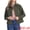 Army Green, variant on Women's Corduroy Long Sleeve Button Down Shacket Jacket XL Brown