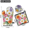 thumbnail image 5 of Pioneer Flower Kitchen Oven Mitt and Pot Holder Sets 4 Pcs for Baking, Cooking and Grilling, Heat Resistant Up To 392 °F, 5 of 6