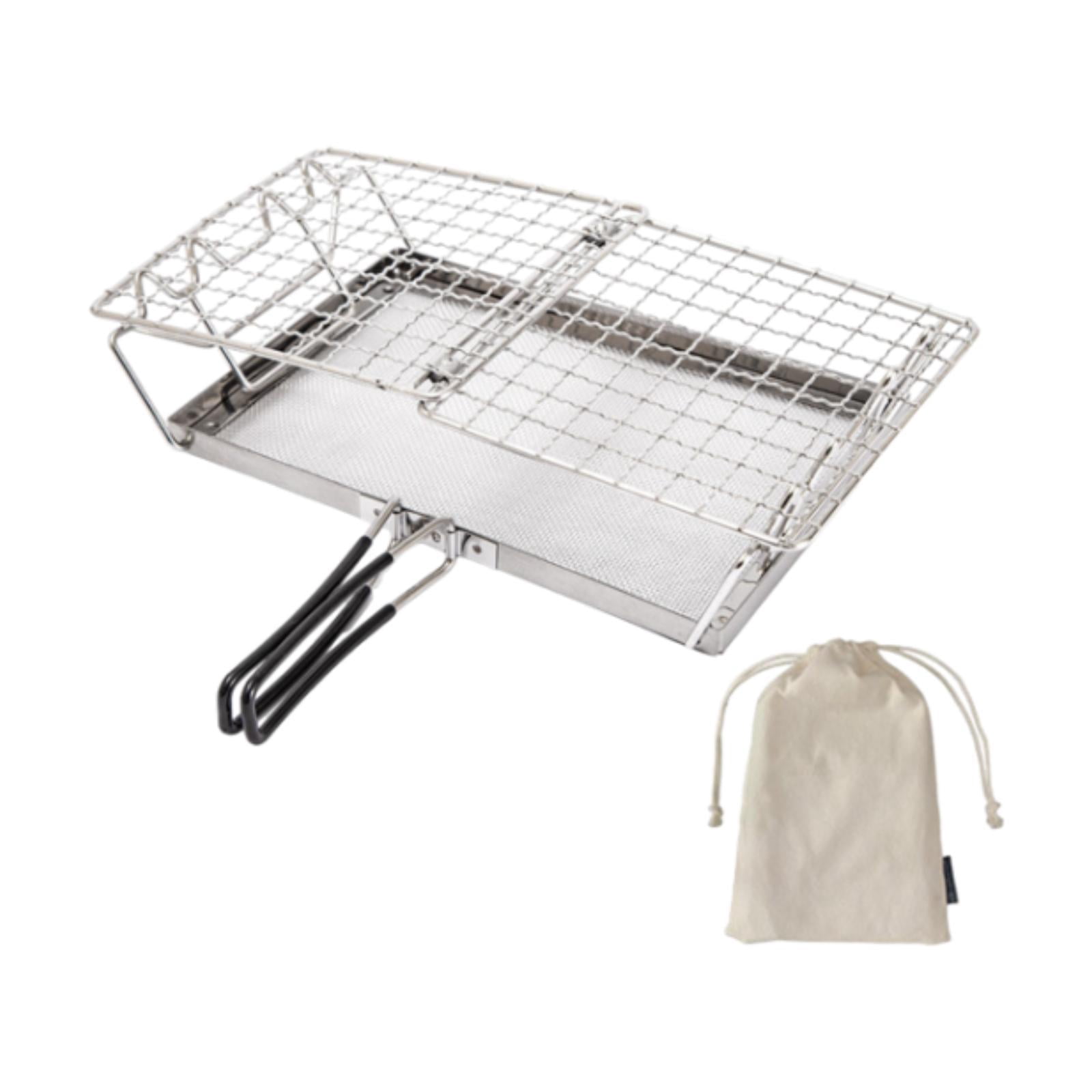 Wswqop Camp Stove Toaster Bread Toaster Portable Foldable Camping Toaster Firepit Grill