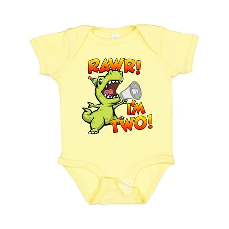 

Inktastic Rawr I m Two Dinosaur Gift Baby Boy or Baby Girl Bodysuit