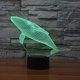 thumbnail image 2 of 3d Shark Whale Night Light 7 Cambio de color Led Mesa Lámpara de escritorio Acrílico Flat Abs Base Usb Cargador Decoración del hogar Juguete Brithday Navidad Niño Niños Regalo Feliz Sencillez, 2 of 4