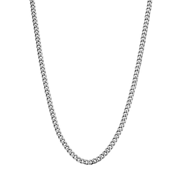 Cadena Cubana Plata 5mm Hipoalergénico Resistente Al Agua