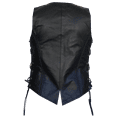 thumbnail image 2 of Zeebro Women's MC–321 Black Leather Braided Vest with Adjustable Lacing Size XL, 2 of 6