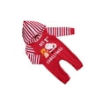 thumbnail image 3 of Musuos Infant Baby Girls Boys Christmas Outfits My First Christmas Hooded Romper Sets, 3 of 7
