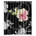 thumbnail image 1 of ABPHQTO Cortina de ducha de flores Cortina de ducha impermeable 150x180 cm, 1 of 2