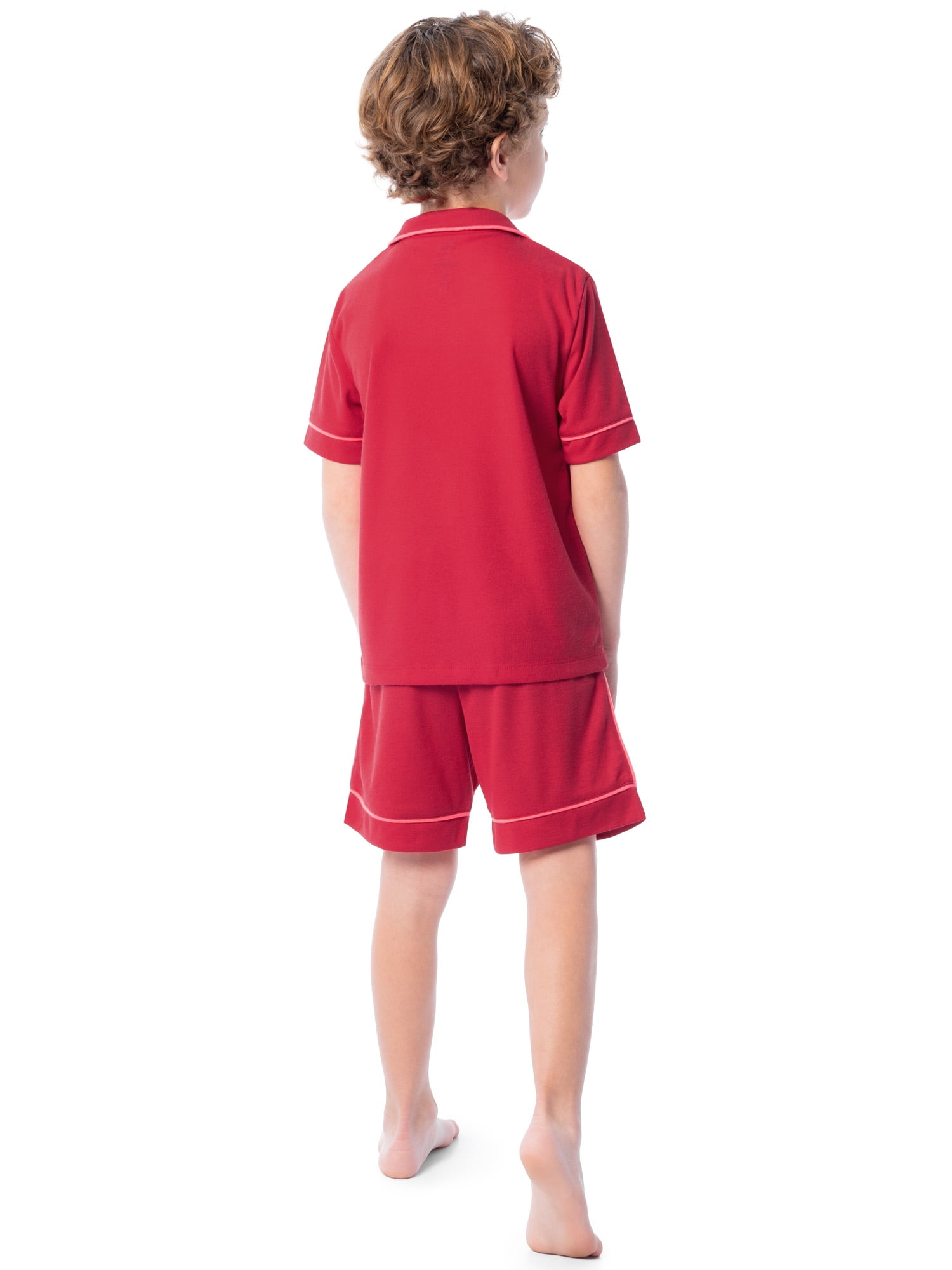 Fruit of the Loom Energize Boy's Lose Fit Short Sleeve Top & Short Pajama Sleep Set, Sizes 4/5-14/16