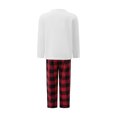 thumbnail image 3 of Christmas Family Pajamas Matching Set Long Sleeve Tops and Plaid Pants Set, 3 of 9