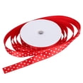 thumbnail image 1 of Satin Ribbon Roll, Simple Satin Ribbon, Durable Classical Style Polka Dot Pattern Elegant For Wedding Gift Red, 1 of 8