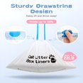 thumbnail image 5 of CCOCC 2026 New Cat Litter Bags with Drawstring,80 Count,26.4"X15.8" Cat Litter Box Liners for Automatic Cat Litter Boxes,9-11 Gallon Waste Bags,Heavy Duty Cat Poop Bags with Drawstring, 5 of 6