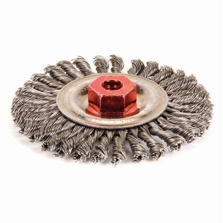 Weiler Twist Wire Wheel Wire Brush, Threaded Arbor 94261