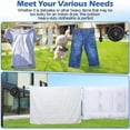 thumbnail image 4 of Tootaci 150ft Clothesline Outside Kit, Black Pvc Coated Heavy Duty Stainless Steel Wire with 2PCS 6.3" Pulley, M8 Metal Hooks, 3 Separator, 4 of 8
