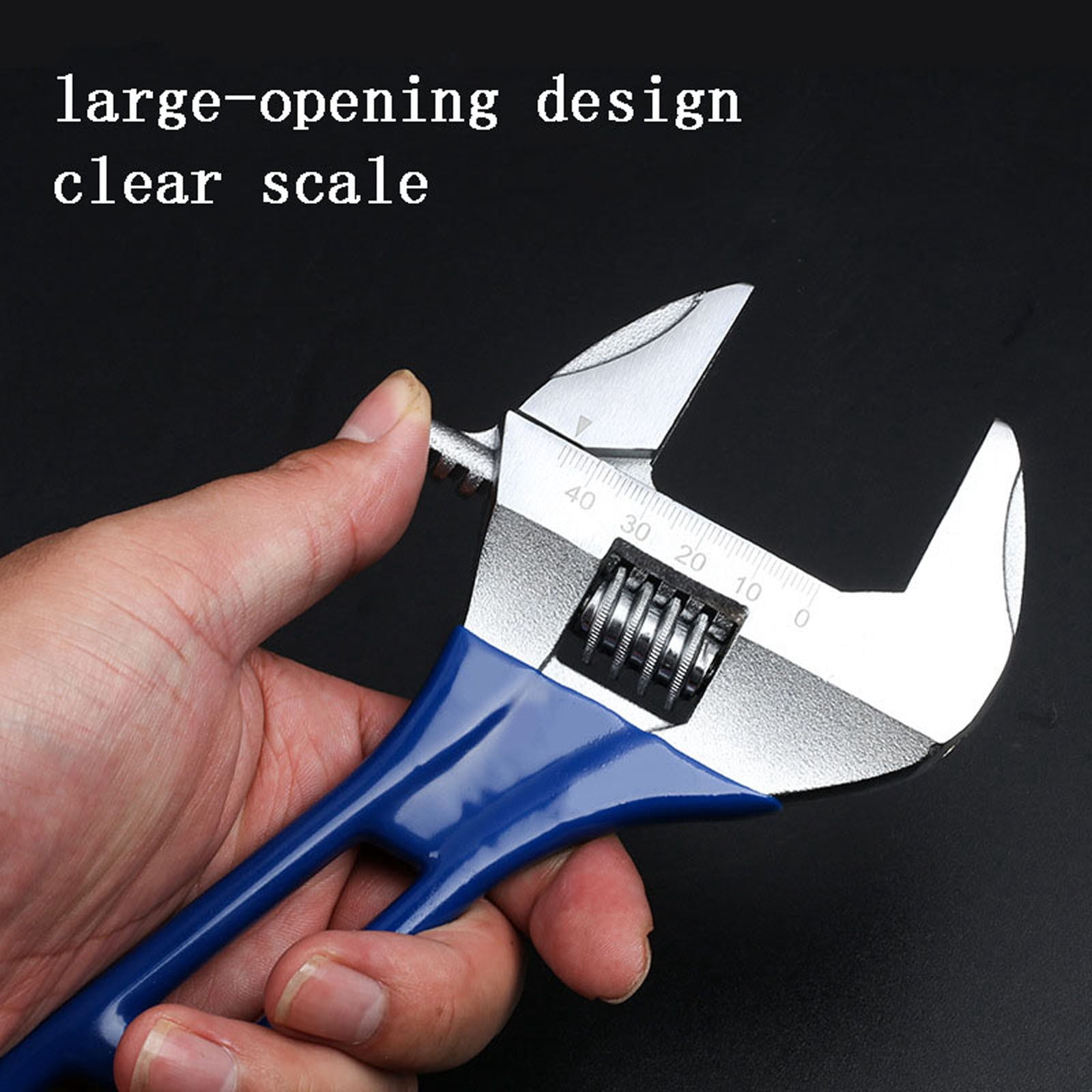 RYDCOT Large Opening Short Handle Adjustable Wrench, Large Opening Bathroom Short Handle Small Wrench, Multifunctional Wrench