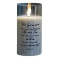thumbnail image 2 of Elanze Designs For God So Loved The World Clear 6 x 3 Glass Candle In Glass, 2 of 3