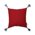 thumbnail image 2 of 16.5" Red and Silver Contemporary Geometric Chevron Square Throw Pillow, 2 of 2