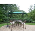 thumbnail image 2 of Oakland Living Elite Cast Aluminum 5 Piece Patio Bar Set with Cushions and Cantilever Umbrella, 2 of 2