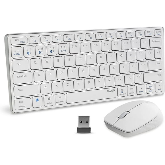 Wireless Keyboard and XYCCA Combo, Multi-Devices Bluetooth Keyboard and XYCCA Set, Slim Recharagable Compact Keyboard and Silent XYCCA for Mac,