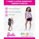 thumbnail image 2 of Conjunto de ropa de Barbie para niñas pequeñas, camiseta y pantalones cortos 3T, rosa/negro, 2 of 4
