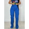 thumbnail image 1 of Pantalones de trabajo multibolsillos de color sólido para mujer, modernos y casuales, 1 of 6