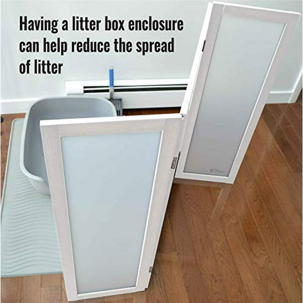 Kitty litter privacy screen top