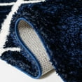 thumbnail image 5 of SAFAVIEH Tahoe Elwyn Trellis Shag Runner, 2' x 9', Navy/White, 5 of 10