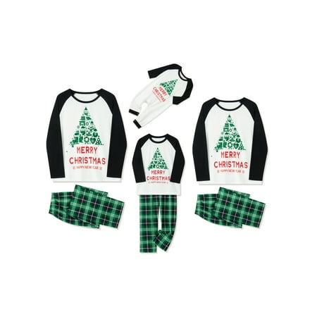 

wybzd Christmas Family Pajamas Holiday Christma Pajama Family Matching Pjs Set Cute Sleepwear Elk Xmas Jammies