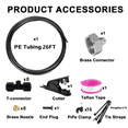 thumbnail image 2 of GooingTop Misters for Outside Patio - 26FT((8M) Misting Cooling System with 8 Brass Mist Nozzles and 3/4" Adapter,Outdoor Mister for Patio Backyard Garden Greenhouse Trampoline Sprinkler, 2 of 7