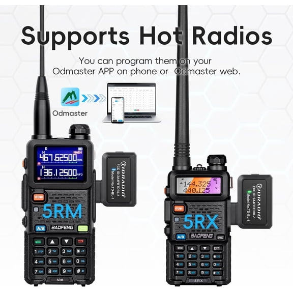 TIDRADIO Ham Radio Wireless Programmer Adapter APP and PC Program for Baofeng UV-5R and Multiple Models No Driver Issues Instead of Program Cable