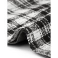 thumbnail image 5 of INSPIRE CHIC Plaid Pea Coat for Women's Single Breasted Vintage Winter Overcoat Trench Outerwear XL White, 5 of 6