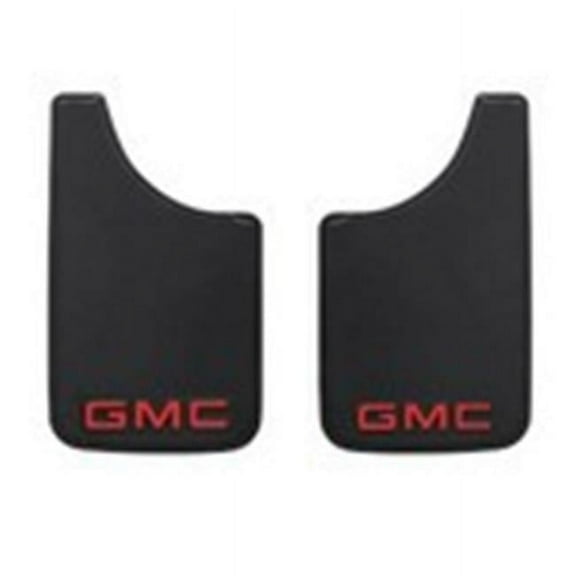 000493R01 Gmc Logo Rear Truck Mud Guards - Black - 9in. x 15in.