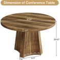 thumbnail image 2 of Tribesigns Round Conference Table for 4-6 People, 47-Inch Meeting Table with Thickened Tabletop for Conference Room, Seminar, Business, 2 of 7