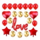 thumbnail image 2 of Globos De Látex De Confeti Con Cinta Para La Decoración De La Fiesta De Cumpleaños De La Boda Conjunto Rojo Sunnimix Globo de San Valentín, 2 of 7