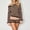 Coffee, variant on Women Striped Sweater Outfits Long Sleeve Sweater and Shorts 2 Piece Fall Matching Set Loungewear Blue XL(XL)
